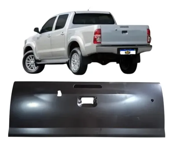 Tampa Traseira Caçamba Toyota Hilux 2005/2015 C/furo Camera Preto