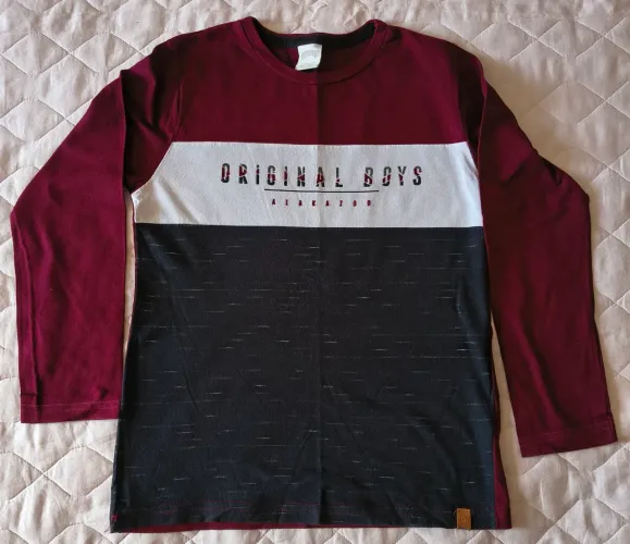 Camisa infantil manga comprida Alakazoo tamanho 10
