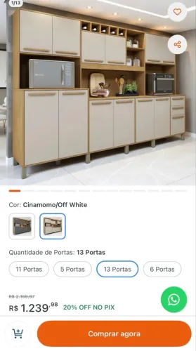Armário de cozinha sem detalhes 