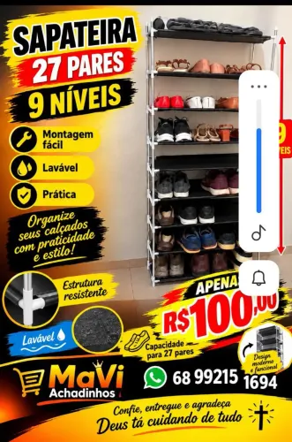 Sapateira 9 níveis (27 pares)