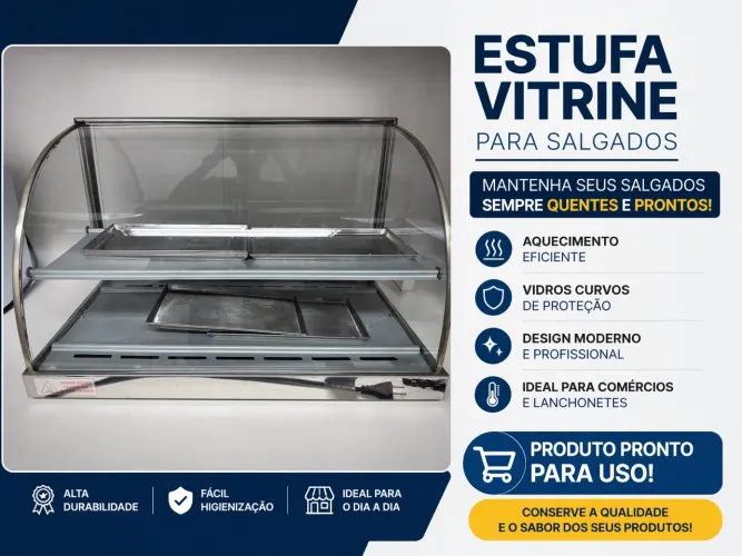 Estufa Vitrine para Salgados.
