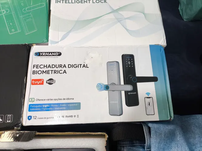 LOTE COM 5 FECHADURA INTELIGENTE WI-FI E SENSOR DIGITAL