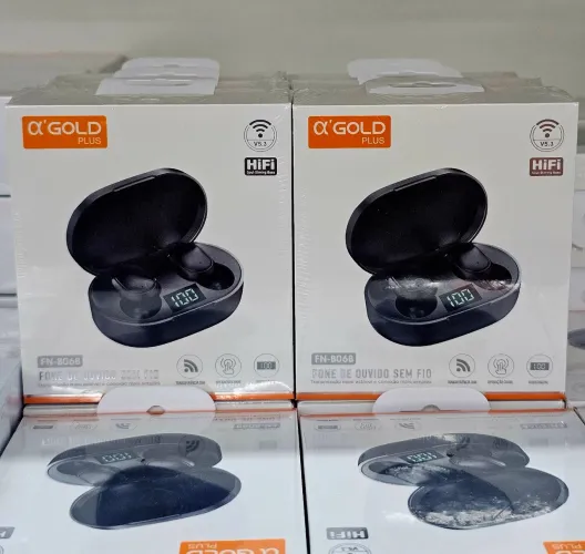 Fone de ouvido Bluetooth.