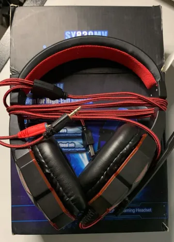 Headset Gamer SY830MV com LED azul