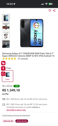 A 17 novo na caixa lacrado