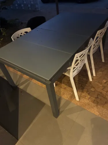 Conjunto Mesa + 8 Cadeiras para Jardim