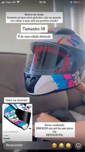Capacete TAM 58 ed limetd
