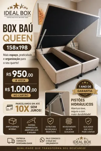 BASE BAÚ QUEEN SIZE 158×198
