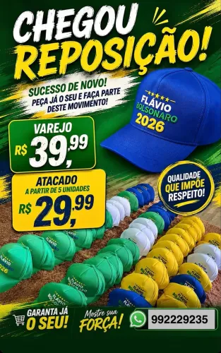 Boné do seu Candidato Político