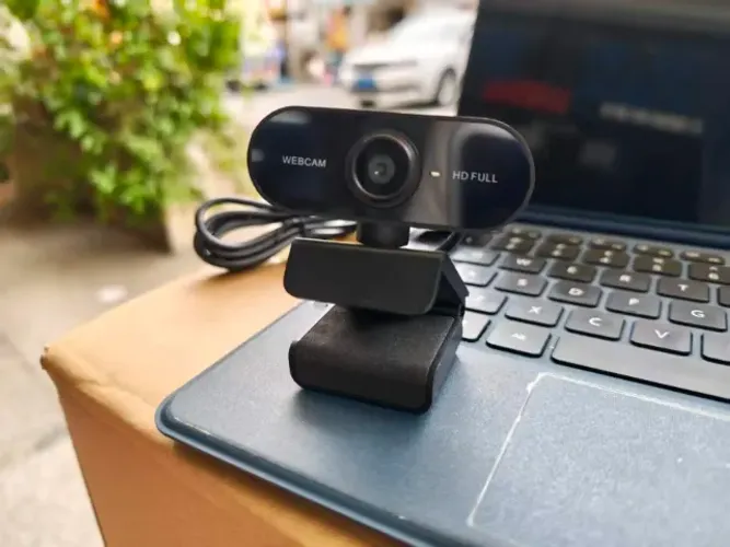 Webcam Full HD 1080p Com Microfone Para PC Notebook USB Plug And Play