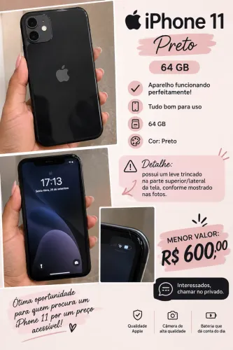 iPhone 11 preto 