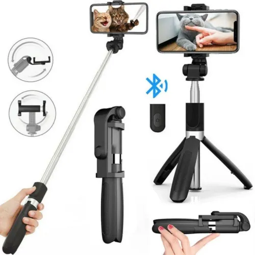 Suporte mini tripé estabilizador apoio celular bastao para fotografia e video