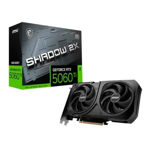 Placa de Vídeo | MSI | NVIDIA GeForce RTX 5060 Ti Shadow 2X OC Plus | 8GB - Loja FH