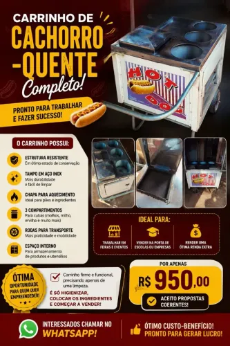 Carrinho de Cachorro-Quente - R$ 950,00