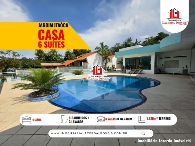 Residencial Jardim Itaoca, Casa de alto padrão com 6 suítes, Casa fica em uma parte alta