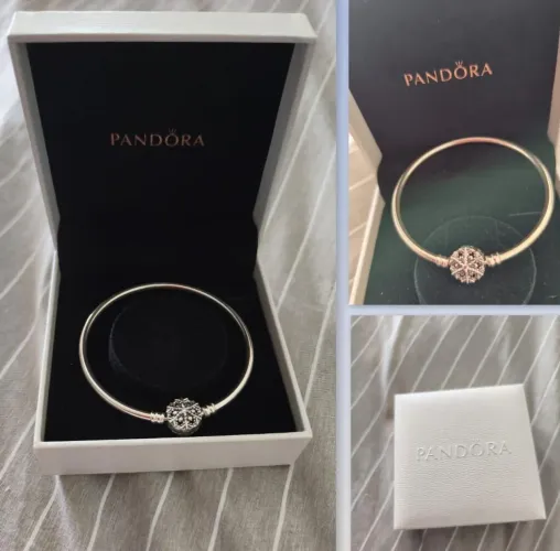 Pulseira Pandora Prata rígido original