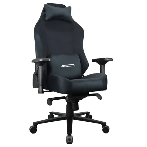 Cadeira Gamer pra pessoas de até 150kg, Reforçada, Toda em Tecido, Reclinável e com trava