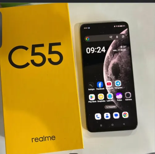 ? Realme C55 em excelente estado de conservação, funcionando perfeitamente!