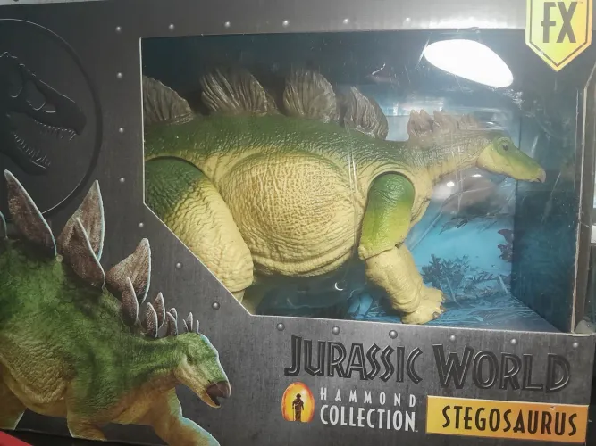 Jurassic world mattel, estegossauro hammond collection