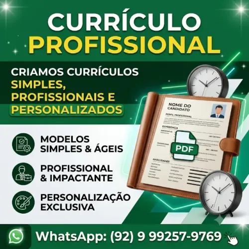 Currículo Completo - Simples e profissional
