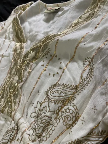Vestido bordado estampa indiana PALAK