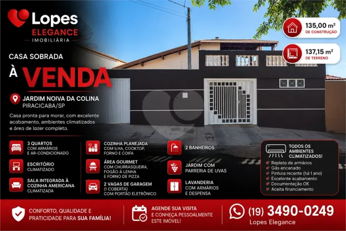 Casa com 3 quartos à venda em Jardim noiva da colina - SP