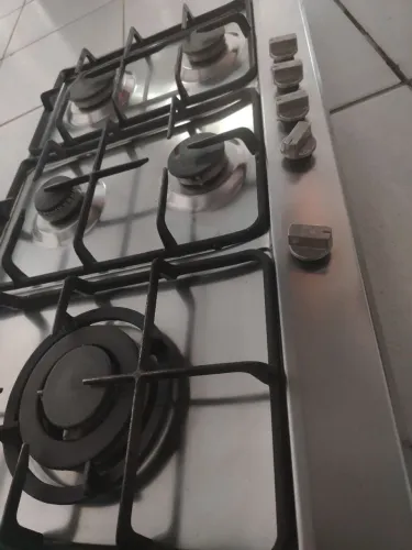 Fogão cooktop inox 5 bocas