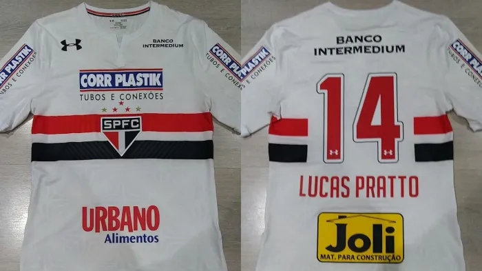Camisa São Paulo FC Lucas Pratto #14 Modelo Jogador 2017 Oficial Under Armour - Tam. G