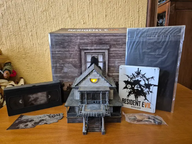 Resident Evil 7 Collectors Edition completo com alguns itens lacrados!