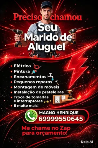 Marido de aluguel precisou é só chamar