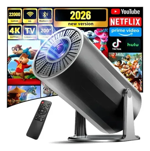 Mini Projetor Portátil 4k 2026 Profissional 22000 Lúmenes