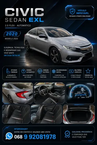 Honda Civic Sedan EXL 2.0 Flex 16V Aut.4p 2020