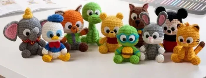 Chaveiro de amigurumi
