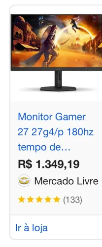 Monitor 180hz aoc 27pol