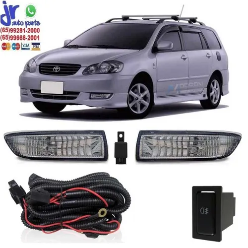 Kit Farol de Milha Corolla Fielder 05 06 07 Similar ao Original