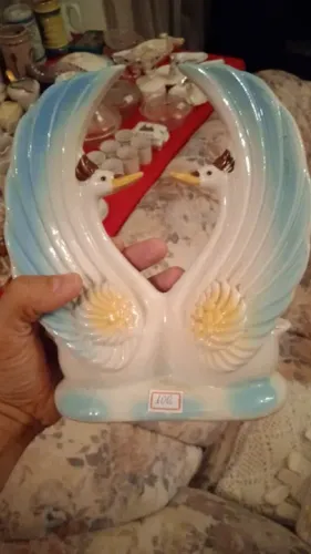 Casal de Cisnes de Porcelana lindos muito antigos em perfeito estado