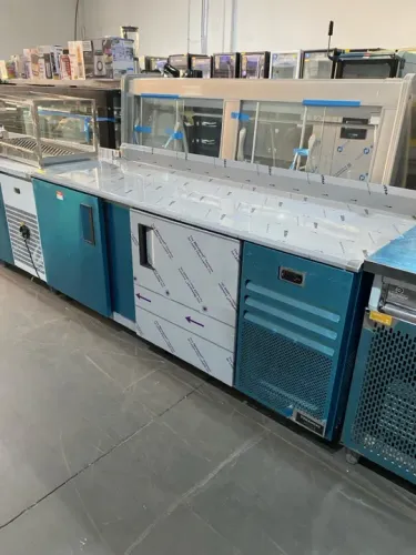 Balcão de serviço refrigerado - Venâncio - inox - pronta entrega