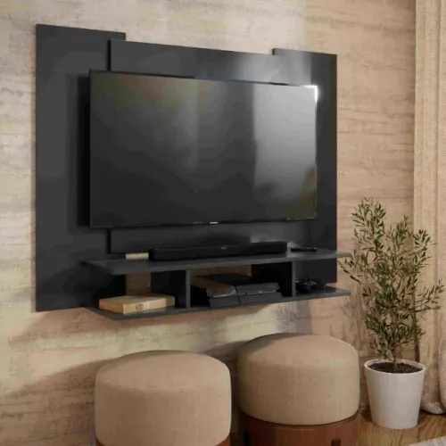 sala painel rack bancada