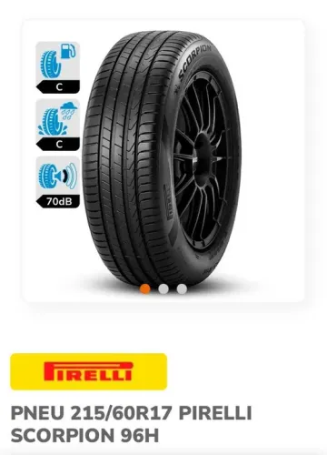 Pneu 215/60/17 pireli Scorpion 96 H