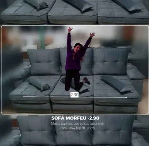 Sofá Retrátil, Reclinável de 2.90 LARGURA GIGANTE