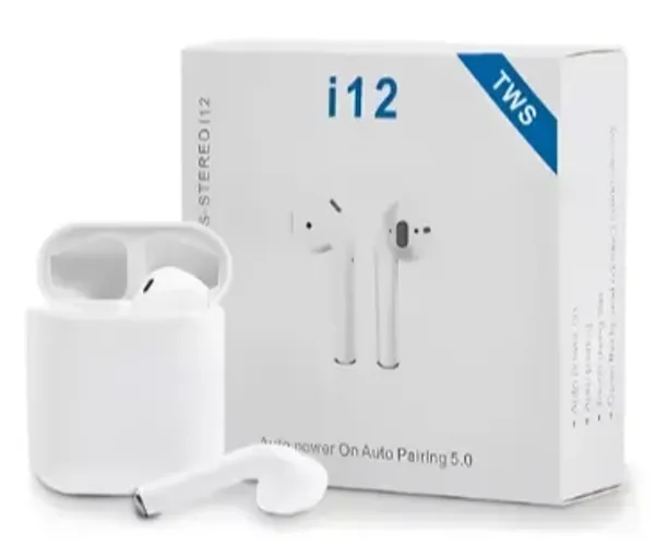 Headphone Fones De Ouvido I12 Tws Bluetooth Sem Fio Recarregável Cor Branco z764