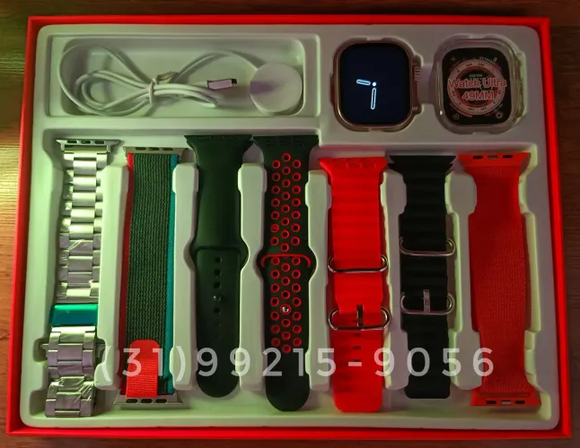 Smartwatch com 7 pulseiras