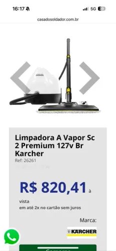Limpadora a Vapor Karcher -