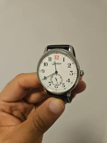 Relogio Jintuofei 40mm à corda manual e com cristal em safira