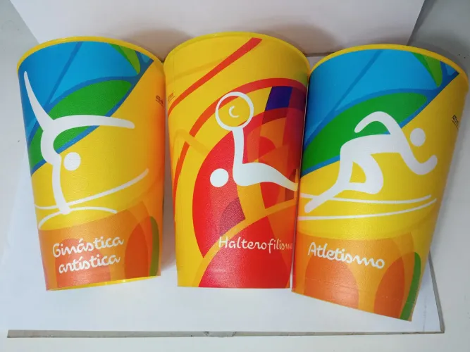 Copos Colecionáveis Olimpíadas Rio 2016 SKOL - 3 Unidades Esportes 