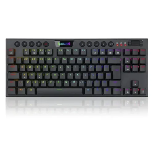 Teclado Mecânico 80% Redragon Horus TKL Black RGB Switch Brown - WZetta