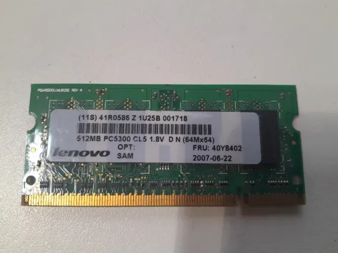 Memoria notebook 512MB PC5300