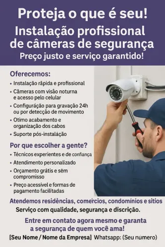Instalação de interfone e câmeras 