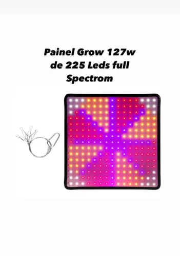Painel Grow LED 127w 225 Leds Full Spectrum indoor ( Novo )