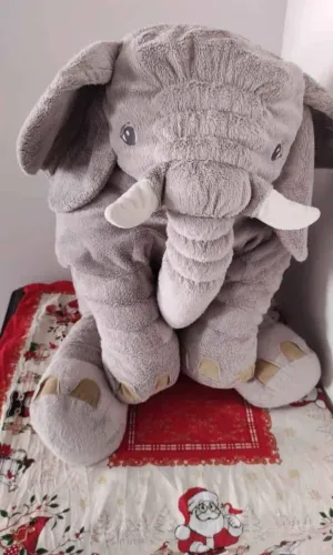Elefante pelúcia 70 cm grande